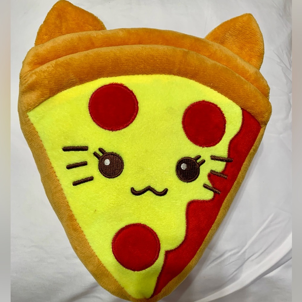 Kawaii Plush BMI 10” Kitty Cat Pepperoni Pizza Food Themed Stuffed Toy